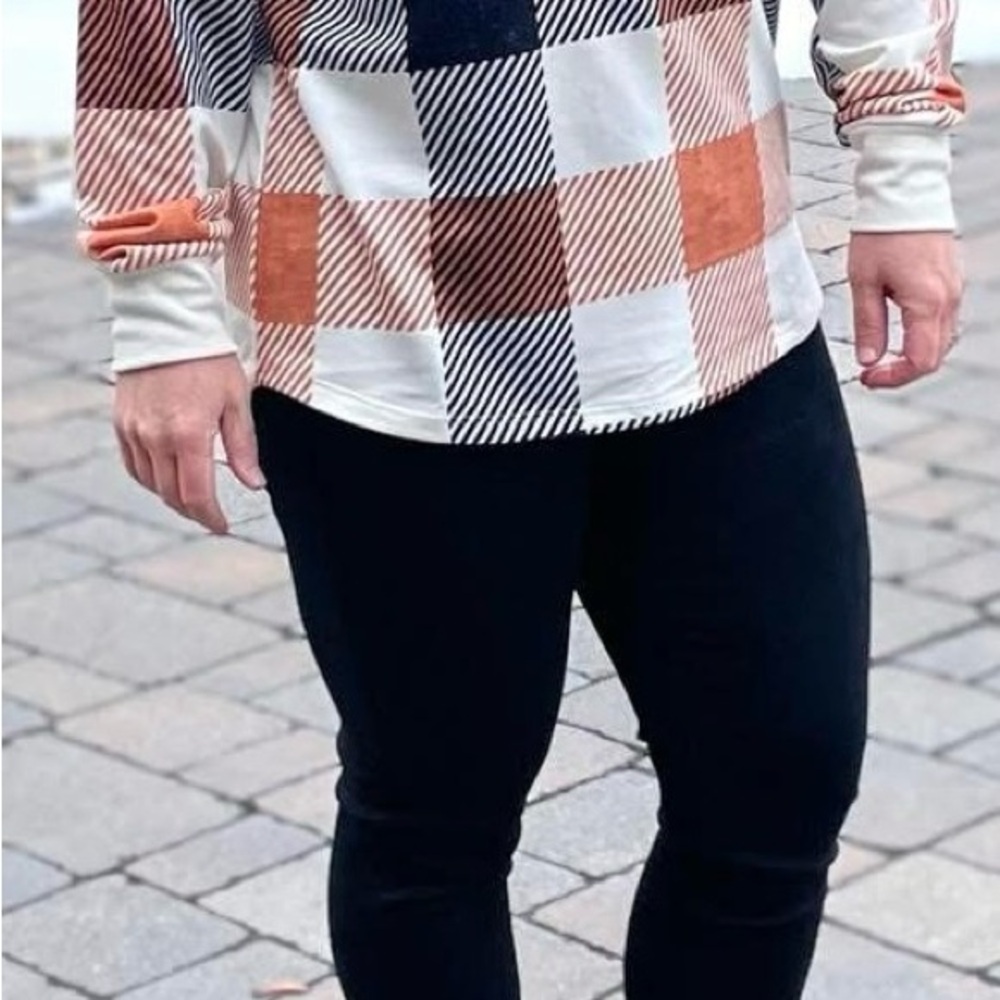LuLaRoe Cream and Black Crew Neck Sweater